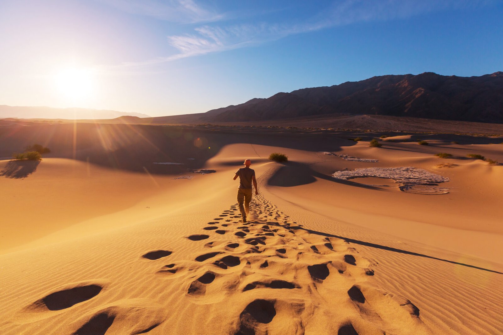Hike in desert